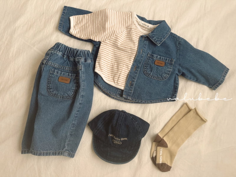 Valu Bebe - Korean Baby Fashion - #babyfever - Toy Denim Shirts Jacket - 8