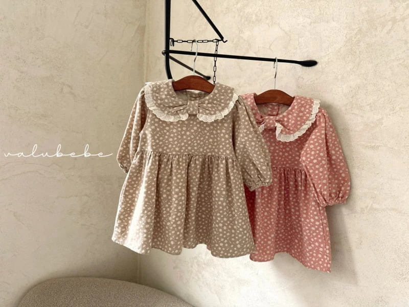 Valu Bebe - Korean Baby Fashion - #babyfever - Bebe Flower Collar One-piece