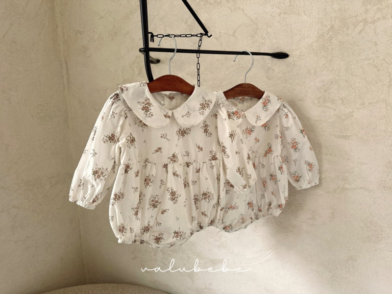 Valu Bebe - Korean Baby Fashion - #babygirlfashion - Bebe Flower Collar Bodysuit - 5