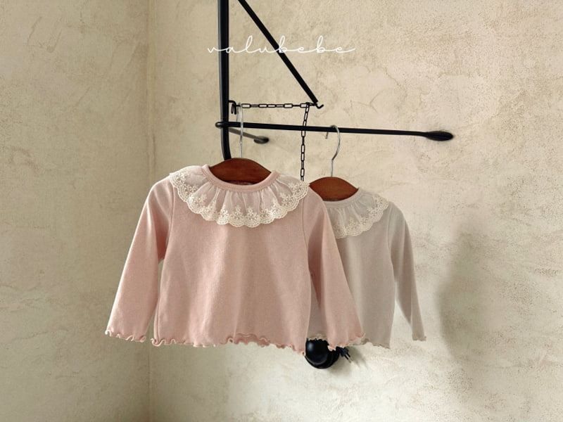 Valu Bebe - Korean Baby Fashion - #babygirlfashion - Lace Frill Tee