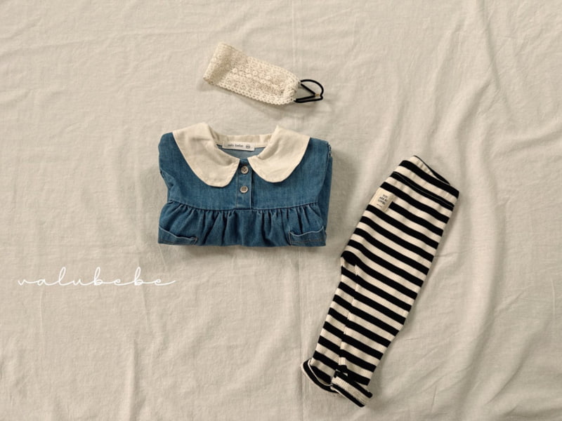 Valu Bebe - Korean Baby Fashion - #babygirlfashion - Bebe Stripe Leggings - 6