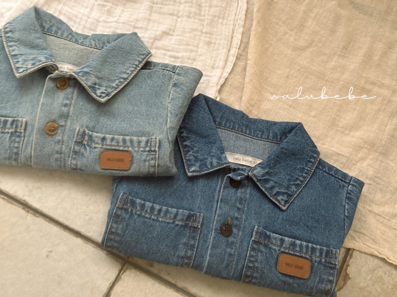 Valu Bebe - Korean Baby Fashion - #babygirlfashion - Toy Denim Shirts Jacket - 9