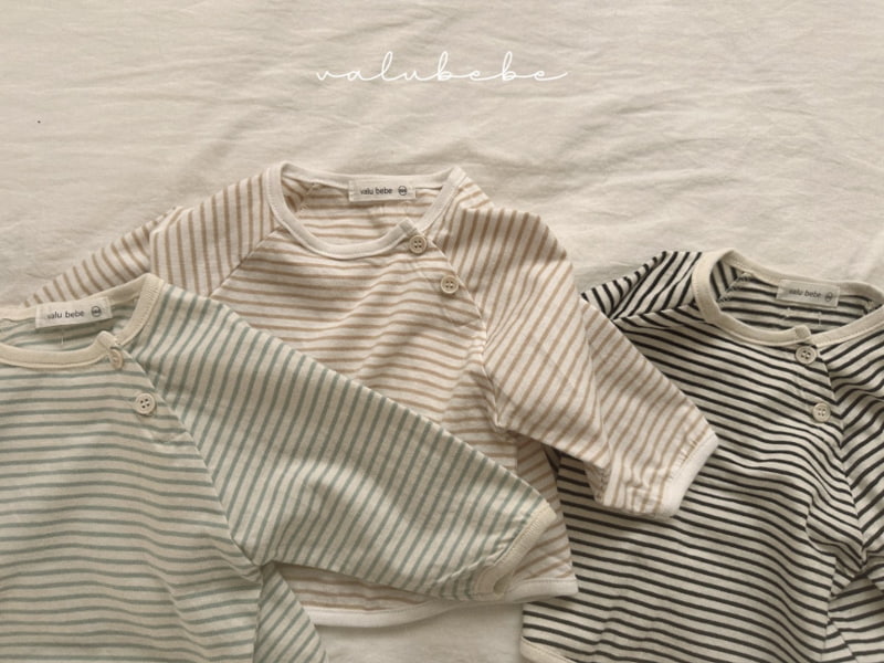 Valu Bebe - Korean Baby Fashion - #babylifestyle - Stripe Side Slit Tee - 12