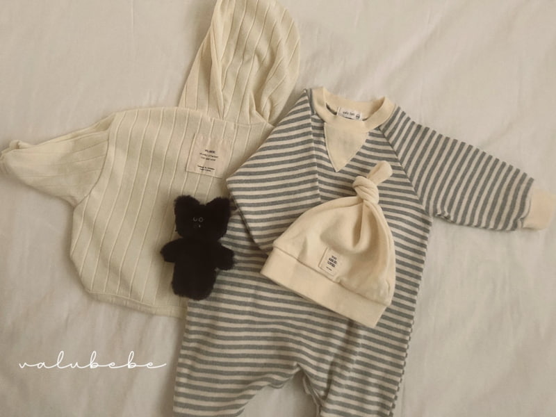 Valu Bebe - Korean Baby Fashion - #babylifestyle - Bebe Stripe Maru Bodysuit - 8