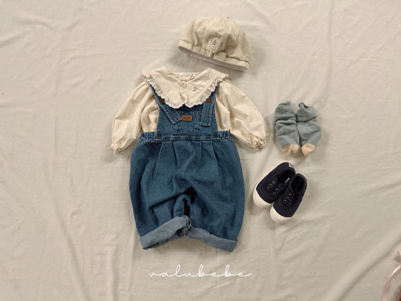 Valu Bebe - Korean Baby Fashion - #babylifestyle - Pumpkin Denim Suspender Pants - 12