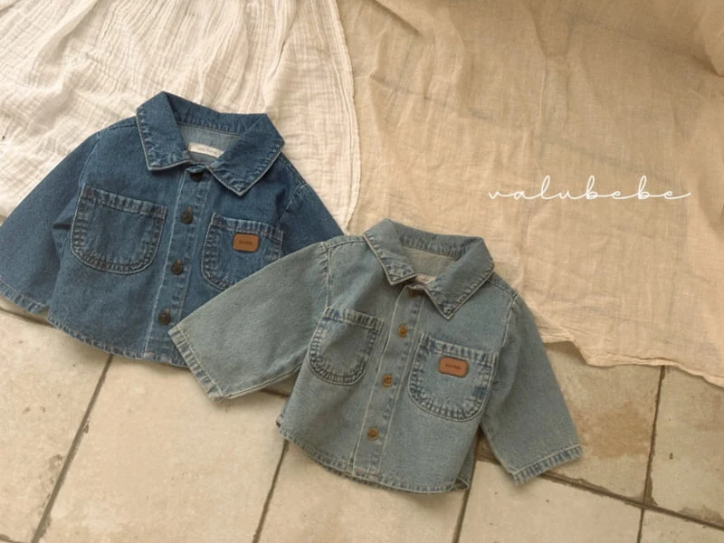 Valu Bebe - Korean Baby Fashion - #babylifestyle - Toy Denim Shirts Jacket - 10