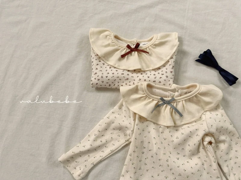 Valu Bebe - Korean Baby Fashion - #babylifestyle - Bebe Ribbon Ruffle Tee - 7