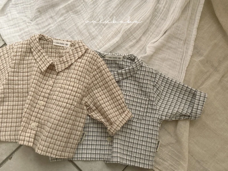 Valu Bebe - Korean Baby Fashion - #babyoninstagram - Haru Check Shirt - 12