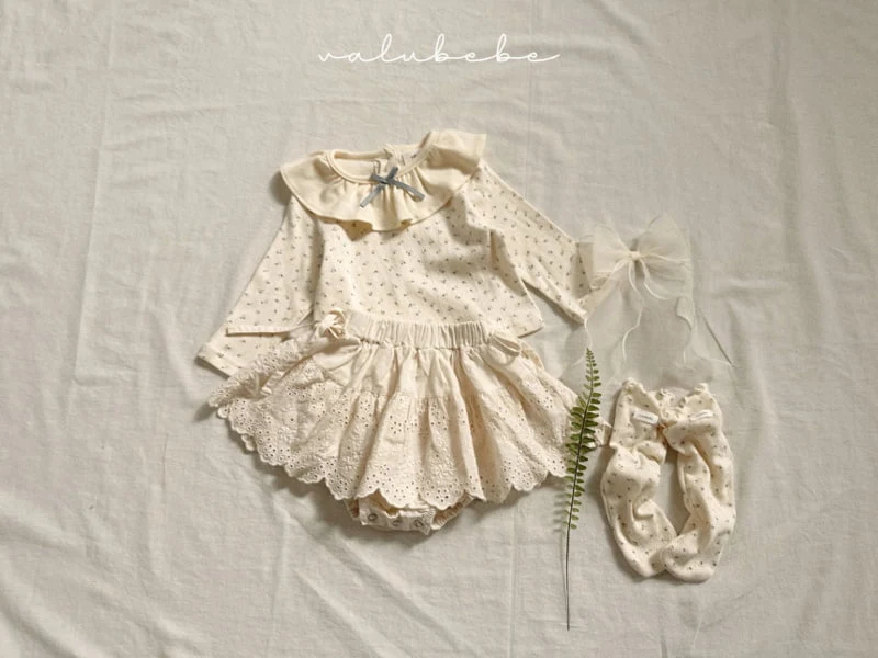 Valu Bebe - Korean Baby Fashion - #babyoninstagram - Bebe Ribbon Ruffle Tee - 8