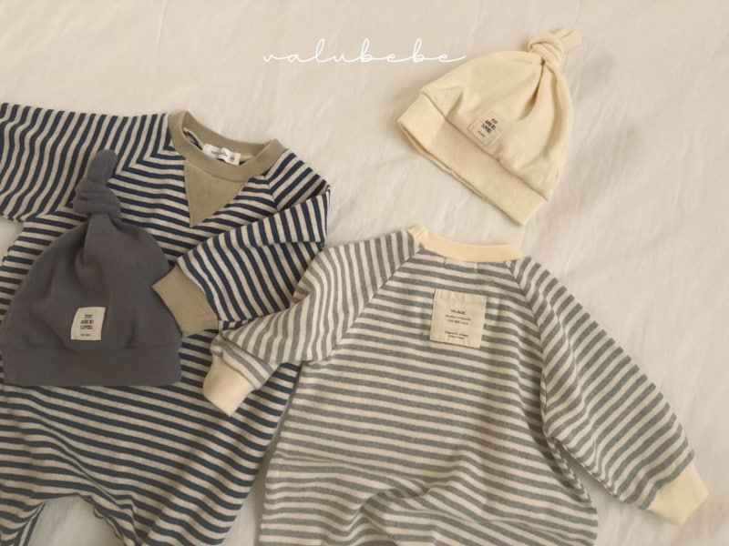 Valu Bebe - Korean Baby Fashion - #babyootd - Bebe Stripe Maru Bodysuit - 10