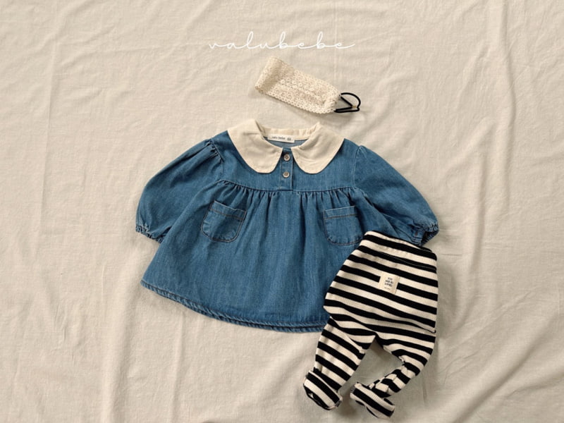 Valu Bebe - Korean Baby Fashion - #babyootd - Bebe Stripe Leggings - 9