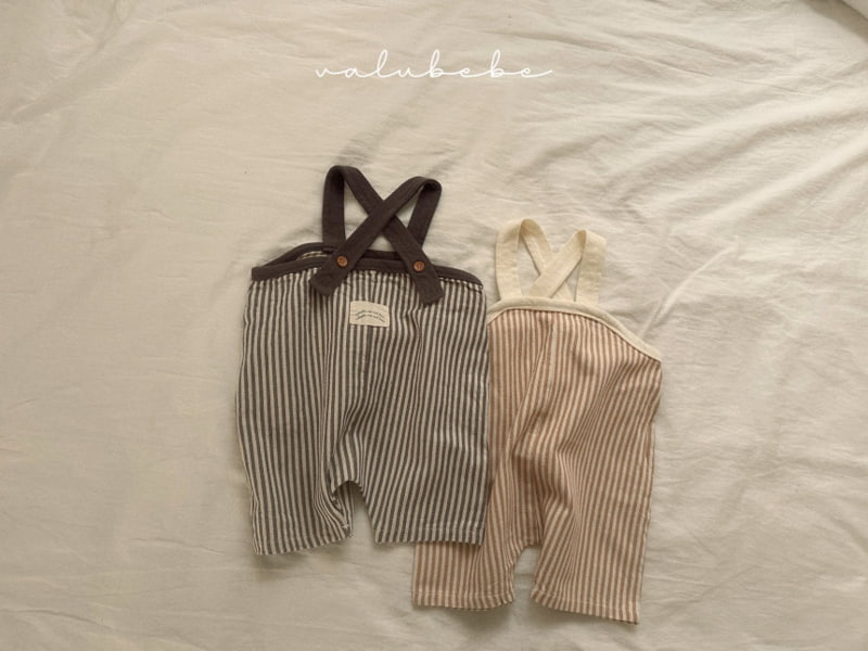 Valu Bebe - Korean Baby Fashion - #babyootd - Bebe Barguette Suspender Pants - 2