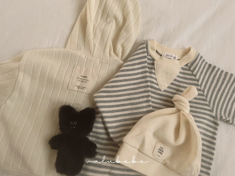 Valu Bebe - Korean Baby Fashion - #babyoutfit - Bebe Stripe Maru Bodysuit - 12