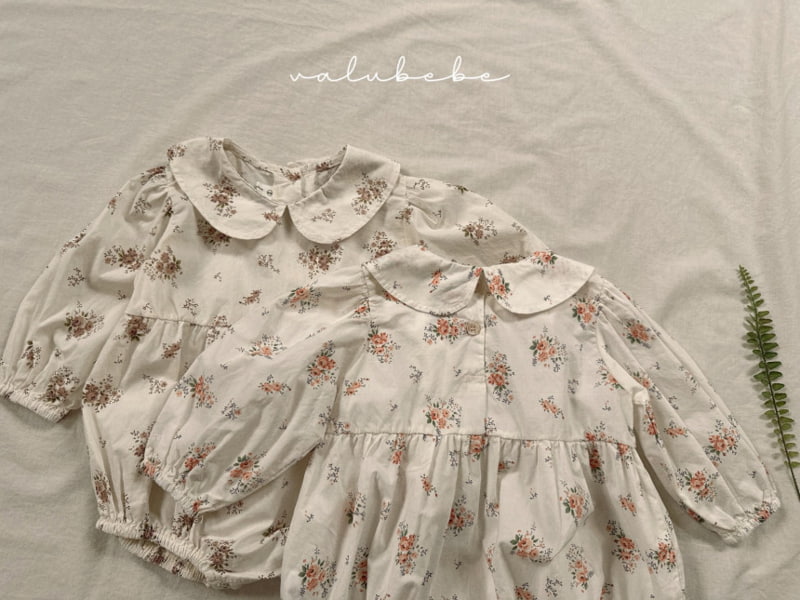 Valu Bebe - Korean Baby Fashion - #babyoutfit - Bebe Flower Collar Bodysuit - 10