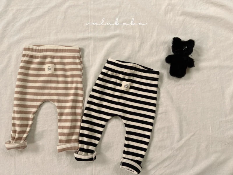 Valu Bebe - Korean Baby Fashion - #babyoutfit - Bebe Stripe Leggings - 10