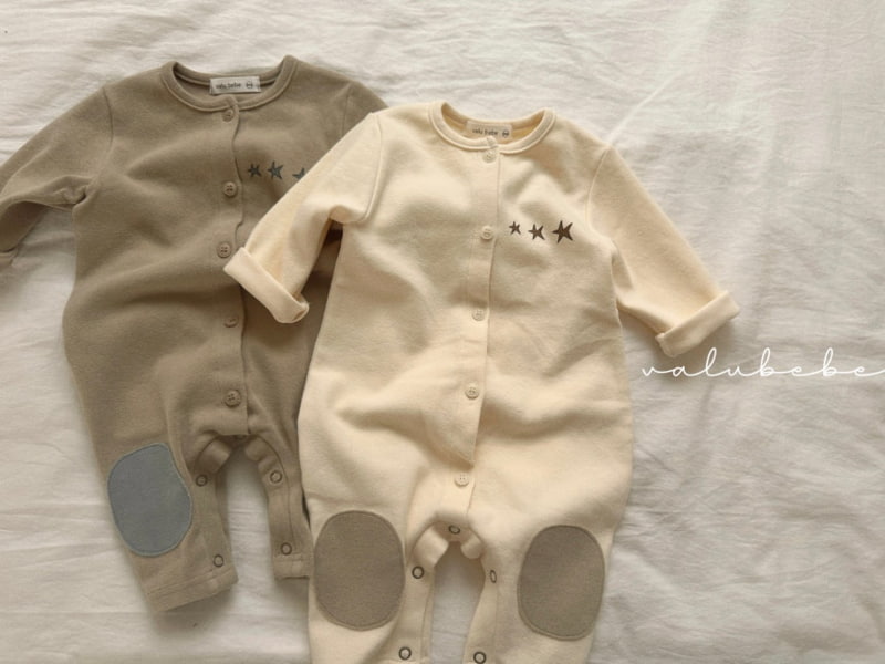 Valu Bebe - Korean Baby Fashion - #babyoutfit - Bebe Powder Bread Patch Boydsuit