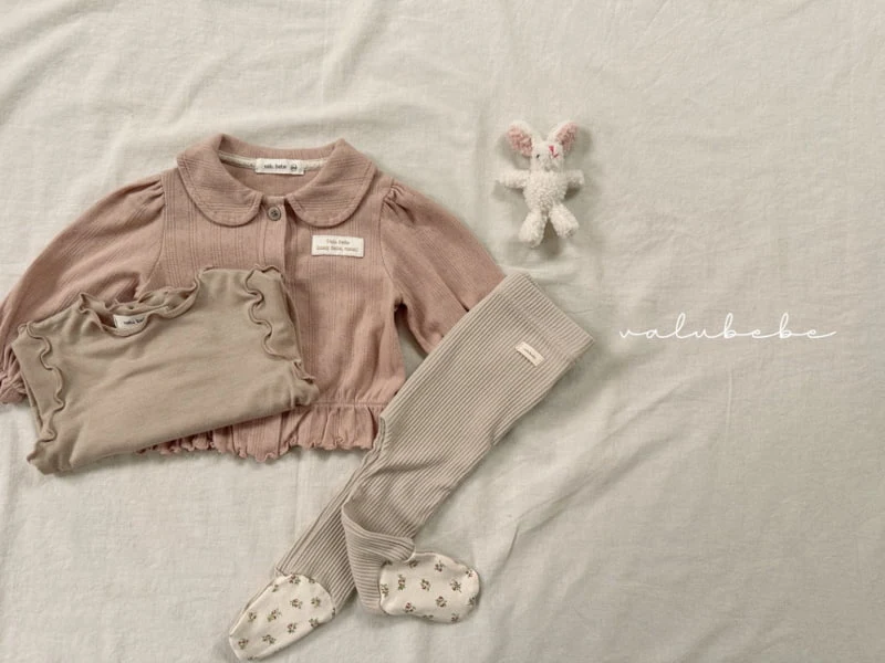 Valu Bebe - Korean Baby Fashion - #babyoutfit - Bebe Laurie Puff Cardigan - 8