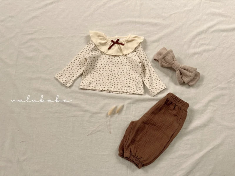 Valu Bebe - Korean Baby Fashion - #babyoutfit - Bebe Ribbon Ruffle Tee - 11