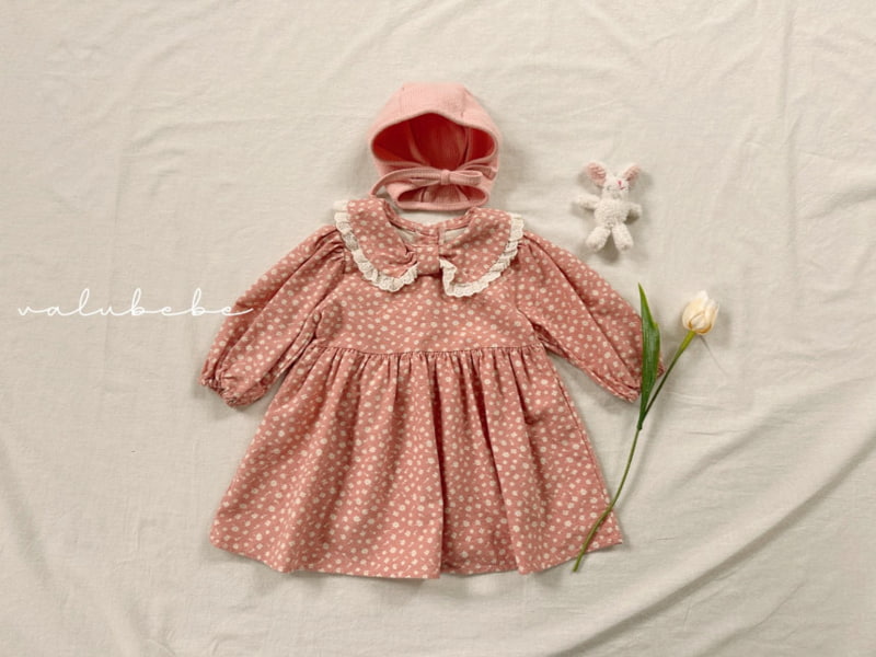 Valu Bebe - Korean Baby Fashion - #babyoutfit - Bebe Flower Collar One-piece - 7