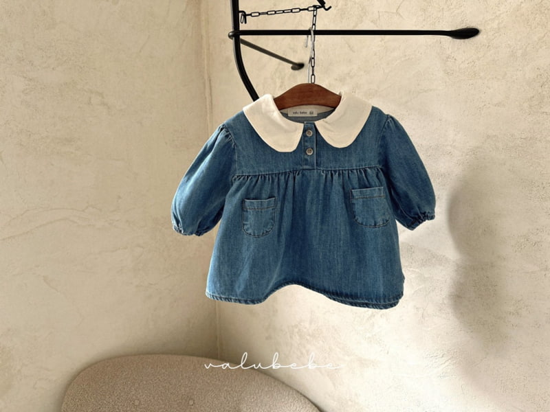 Valu Bebe - Korean Baby Fashion - #babywear - Bebe Petit Denim One-piece - 3