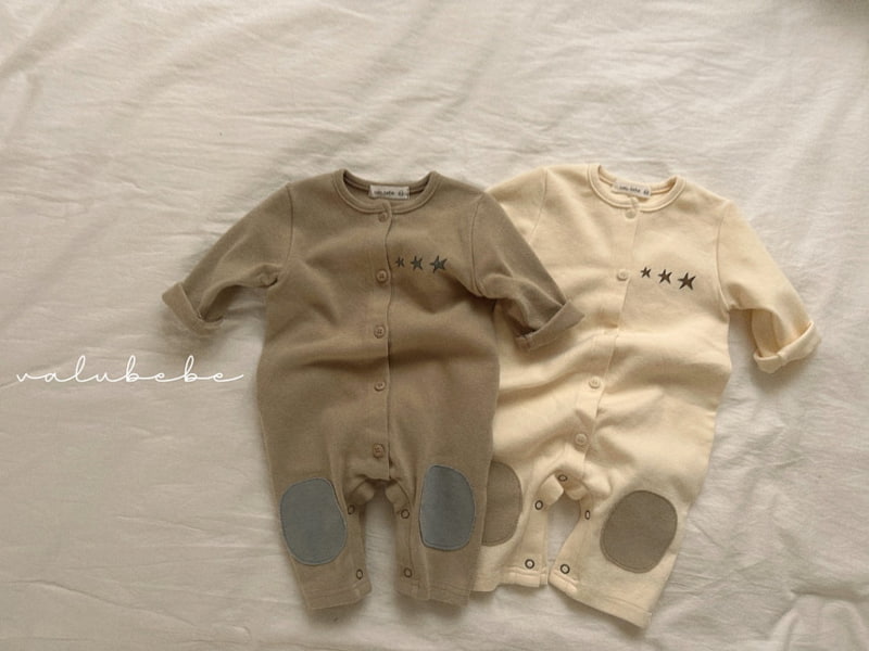 Valu Bebe - Korean Baby Fashion - #babywear - Bebe Powder Bread Patch Boydsuit - 3