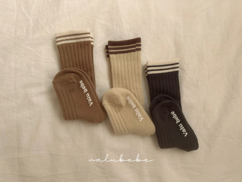 Valu Bebe - Korean Baby Fashion - #babywear - Rib Line Socks 