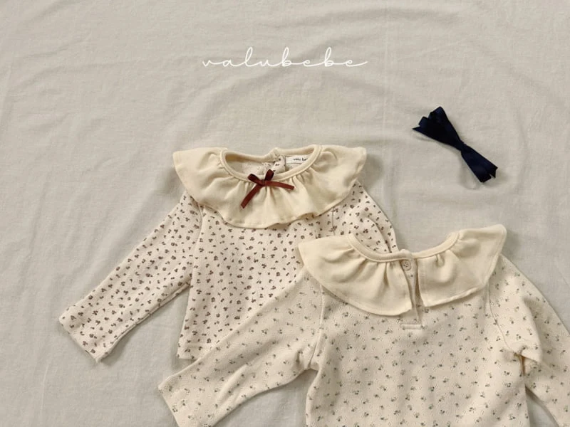 Valu Bebe - Korean Baby Fashion - #babywear - Bebe Ribbon Ruffle Tee - 12