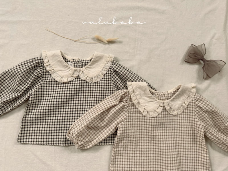 Valu Bebe - Korean Baby Fashion - #onlinebabyboutique - Bebe Classic Check Blouse - 5