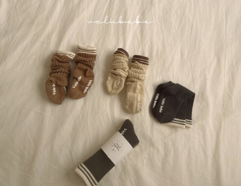 Valu Bebe - Korean Baby Fashion - #onlinebabyboutique - Rib Line Socks  - 2