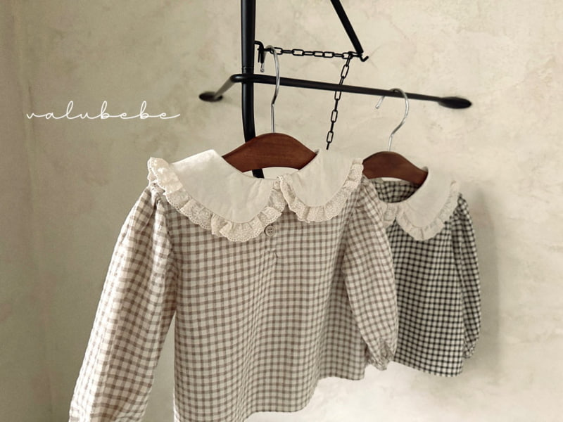 Valu Bebe - Korean Baby Fashion - #onlinebabyshop - Bebe Classic Check Blouse - 6