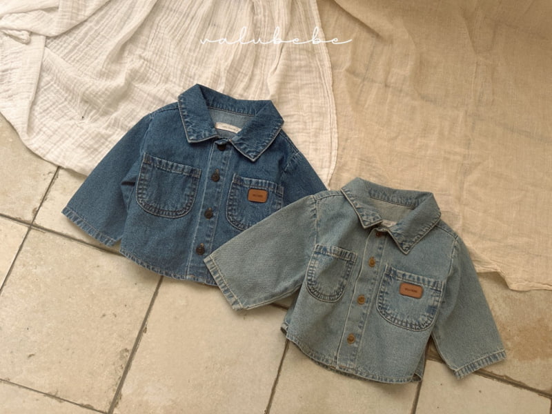 Valu Bebe - Korean Baby Fashion - #onlinebabyshop - Toy Denim Shirts Jacket - 2