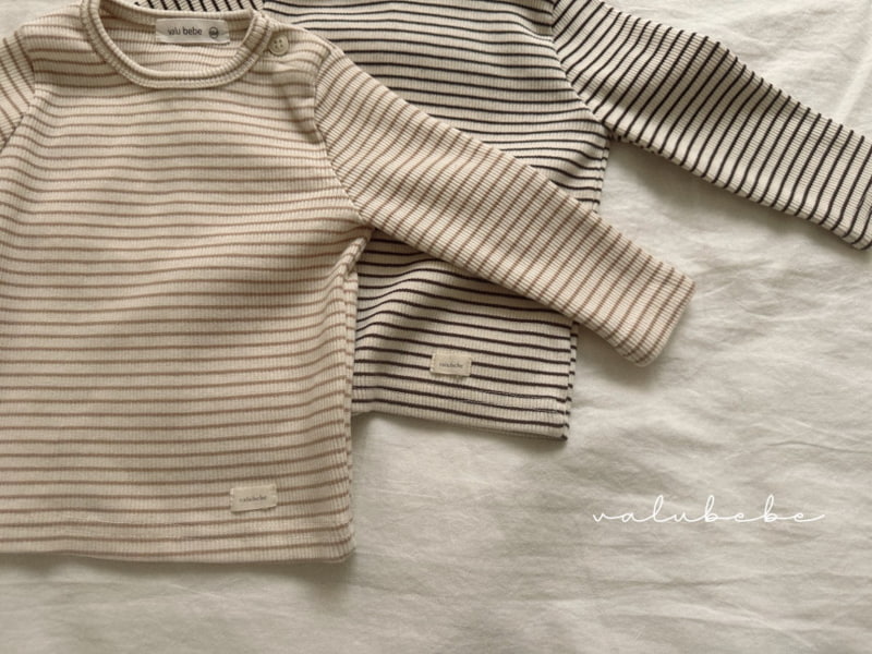 Valu Bebe - Korean Baby Fashion - #smilingbaby - Stripe Button Tee - 7