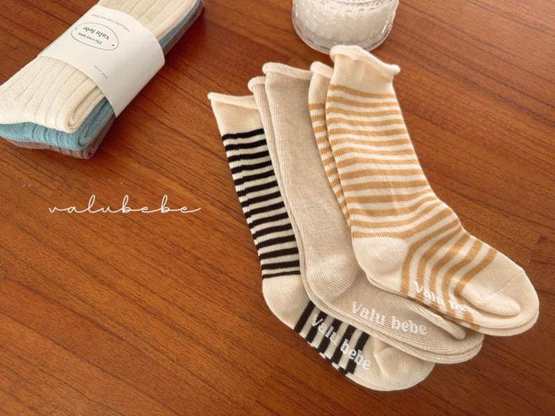 Valu Bebe - Korean Baby Fashion - #smilingbaby - Bebe Sunny Combi Socks - 9