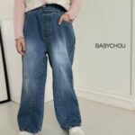 Diagonal Denim Pants