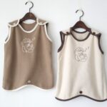 Fleece Bear Embroidery Sleep Vest