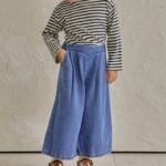 Denim Pintuck Pants