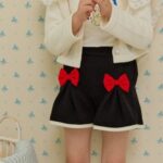 Red Ribbon Pleats Skirt Pants