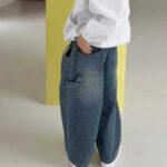 Pintuck Denim Pants