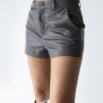 Classic Vegan Leather Short Pants