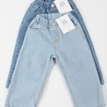 Blue Wide Denim Pants