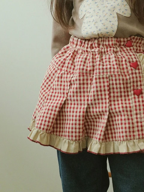 Check Pleats Skirt