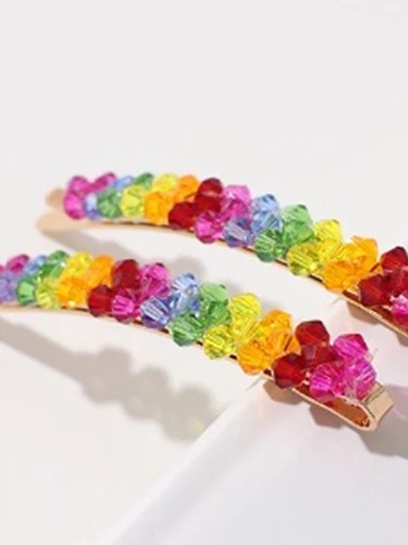 Cutting Beads Rainbow Hairpin