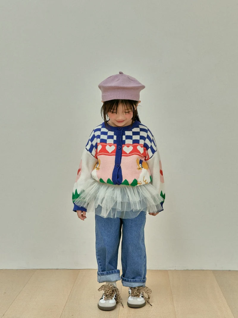 A-Market - Korean Children Fashion - #Kfashion4kids - Chess Duck Cardigan - 6