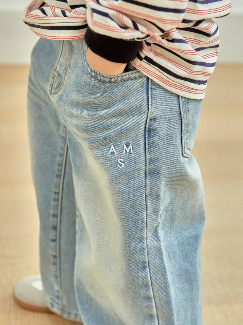 A-Market - Korean Children Fashion - #Kfashion4kids - Denim Wide Pants - 6