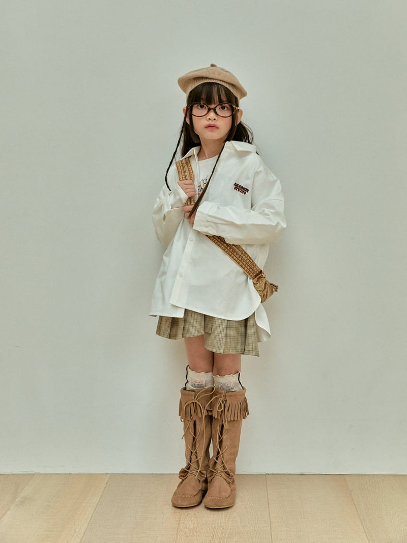 A-Market - Korean Children Fashion - #Kfashion4kids - Unbalance Check Skirt - 2