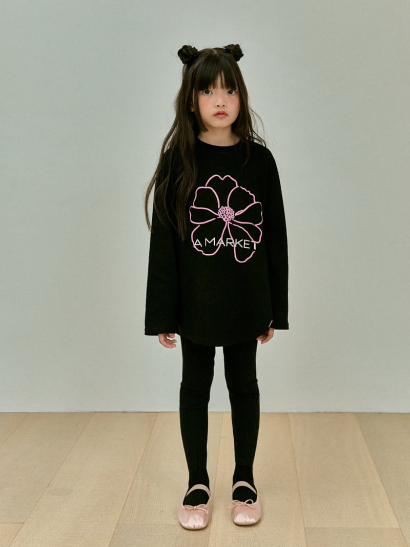 A-Market - Korean Children Fashion - #childofig - Flower A Long Tee - 8