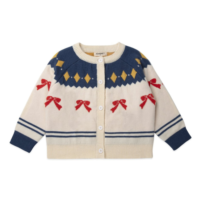 A-Market - Korean Children Fashion - #childofig - Knit Ribbon Cardigan