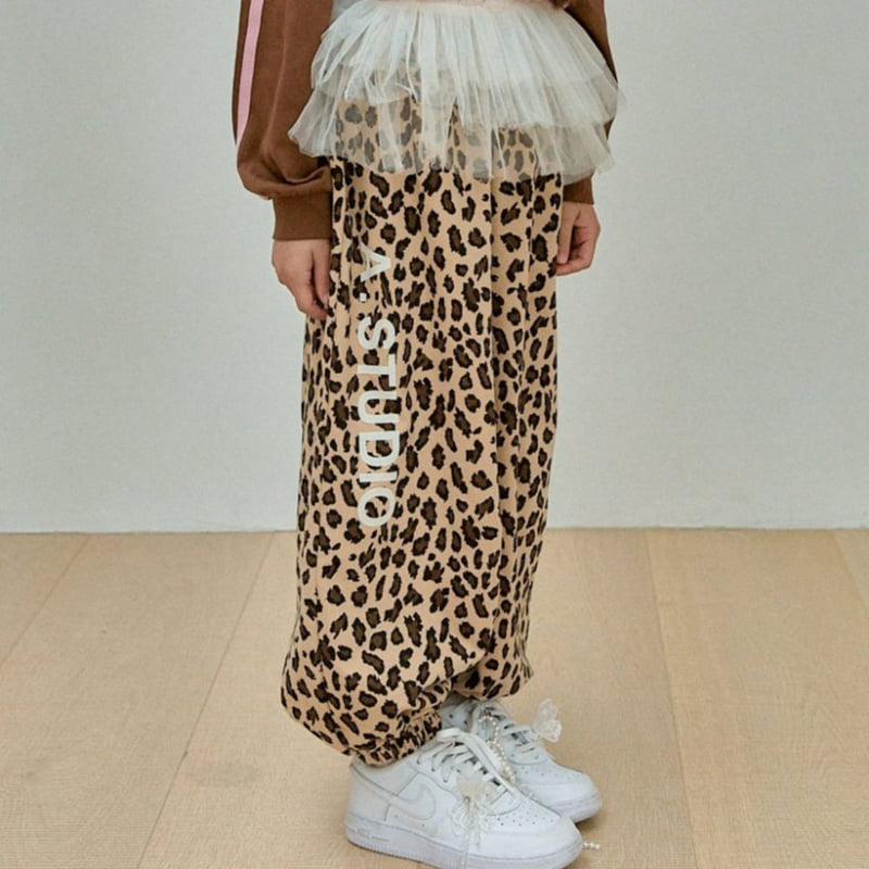 A-Market - Korean Children Fashion - #childofig - Leopard Jogger Pants - 3