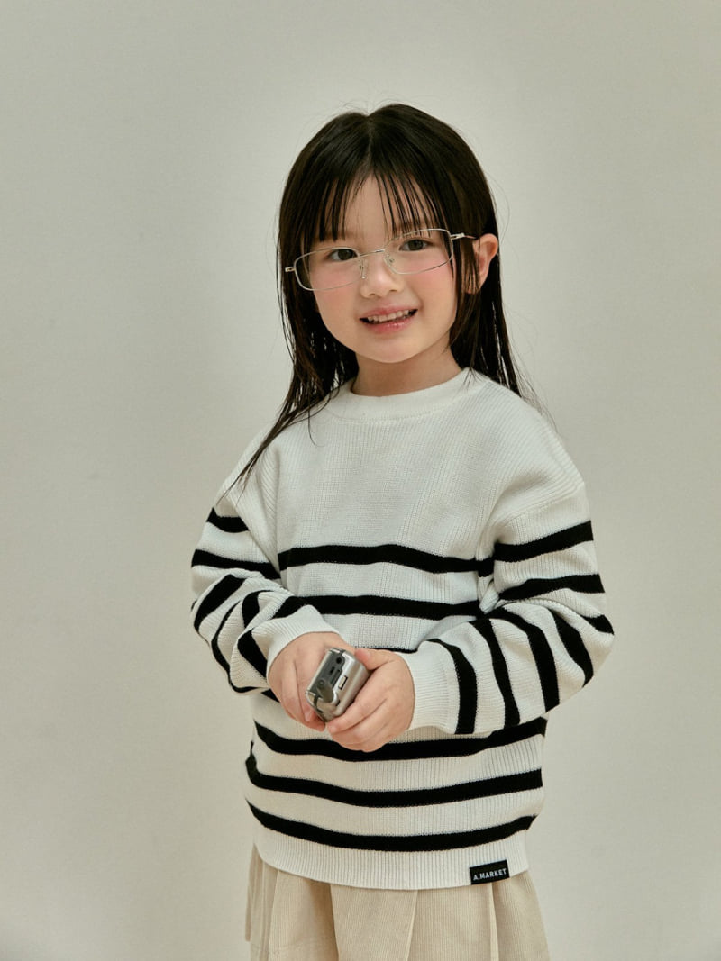 A-Market - Korean Children Fashion - #childofig - Marant Stripe Tee with Mom - 10