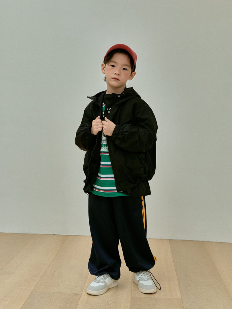 A-Market - Korean Children Fashion - #childofig - Black Hood Windbreaker - 6